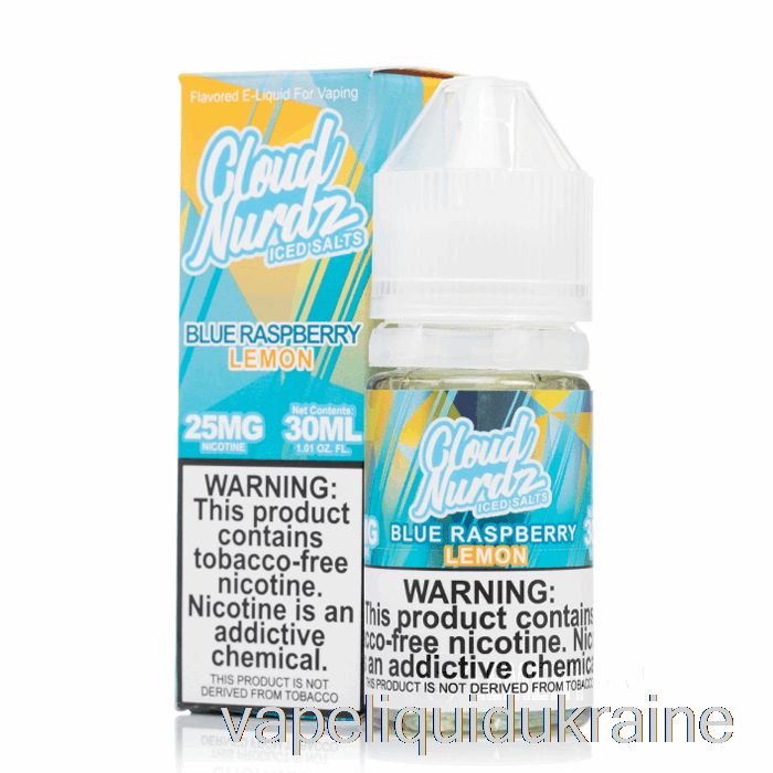 Vape Liquid Ukraine ICED Blue Raspberry Lemon - Cloud Nurdz Salts- 30mL 25mg